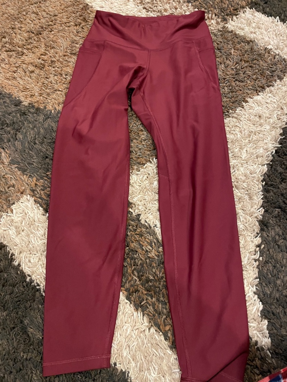 Old Navy Active Maroon Elevate Leggings